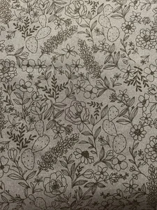 1 Yd MODA FABRICS #11513 HEY YALL By Alli K Texas Floral Black on Gray - Picture 1 of 8