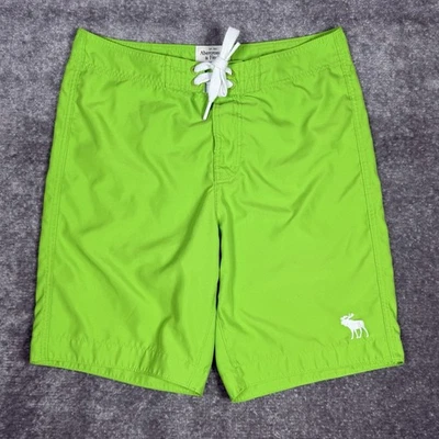 Vintage Abercrombie & Fitch Board Shorts Men’s Large Green Unlined Beach - Image 1 of 4