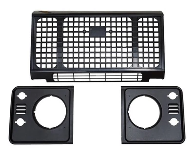 Heritage style front grille kit for Land Rover Defender headlamp surround ABS - Image 1 of 4
