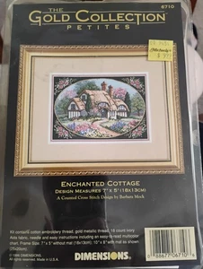 Vintage NIP 1996 Dimension Enchanted Cottage Counted Cross Stitch Kit - Picture 1 of 2