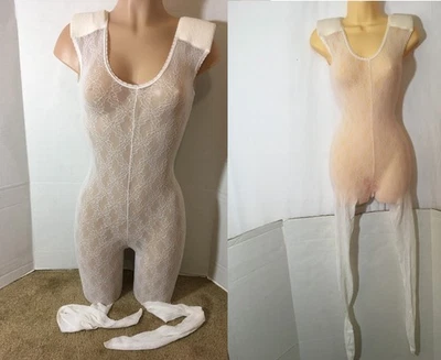 RARO De Colección CHRISTIAN DIOR Moda Clásicos TRAJE DE GATO Mono Encaje Body Floral Foto 1 de 4