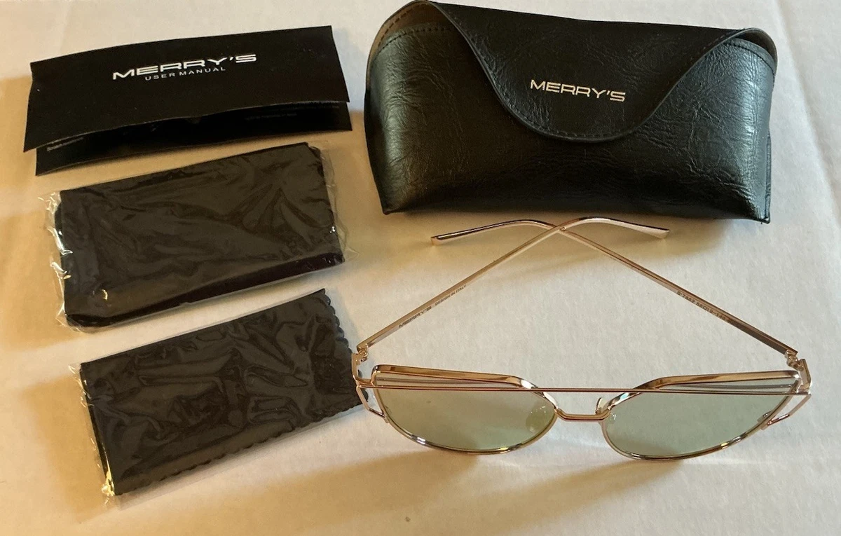 MERRY'S Polarized Aviator Sunglasses - Classic Double Bridge Retro Style S8376 For Men & Women