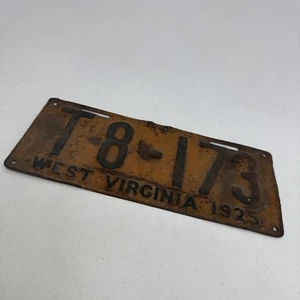 Vintage 1925 West Virginia License Plate - Picture 1 of 6