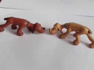 2 Small Vintage Rubber Disney dolls Pluto 50's / Rubber dog toys - Picture 1 of 4