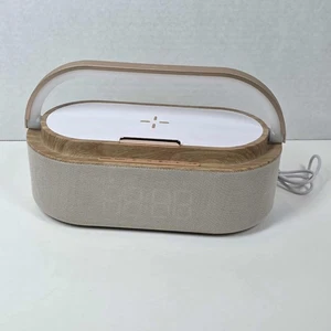 Chargeur sans fil 15W - Haut-parleur Bluetooth - Radio FM - Numérique - Réveil - Veilleuse - Photo 1 sur 7