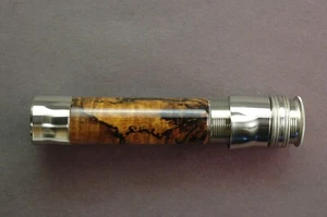 FLY ROD REEL SEAT Spalted Hackberry 11225 Screwlock Nickel Silver 0.375" bore - Picture 1 of 8