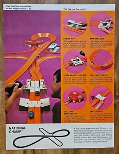VINTAGE 1970 REDLINE HOT WHEELS SIZZLERS NATIONAL CHAMP RACE SET ADVERTISEMENT - Picture 1 of 1