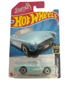 2023 HOT WHEELS BLUE 1956 CORVETTE BARBIE THE MOVIE 183/250 HW SCREEN TIME 9/10 - Picture 1 of 4