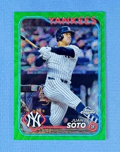 2024 Topps Chrome - #150 Juan Soto Green Wave Refractor /99 NY Yankees 38/99 - Bild 1 von 3