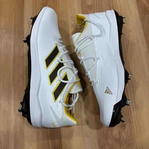 Adidas Adizero Baseball Metall Stollen weiß gelb braun Padres GX5836, Herren 13,5 - Bild 1 von 7
