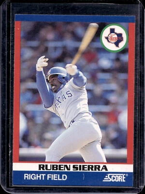 1991 Score 100 Superstars Ruben Sierra #12 - Texas Rangers - Image 1 of 2