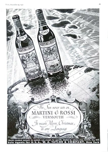 Martini & Rossi Vermouth 1937 Print Ad Merry Christmas in Any Language 8x11.5 - Picture 1 of 3