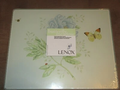 Lenox Butterfly Meadow Kitchen Glass Food Preparation Cutting Board-8"W X 10"L - Image 1 of 4