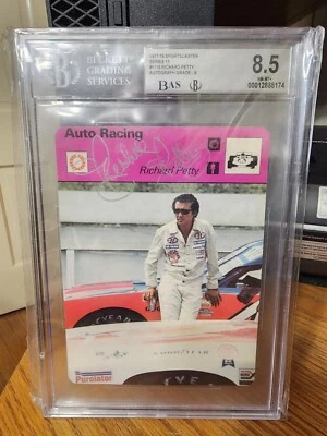 1977-1979 Sportscaster Series 11 #1115 Signed by Richard Petty Rookie auto 9 - Image 1 of 2