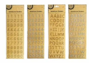 Krafters Korner GEMSTONE STICKERS Letters Numbers Decorations Embelishments - Foto 1 di 1