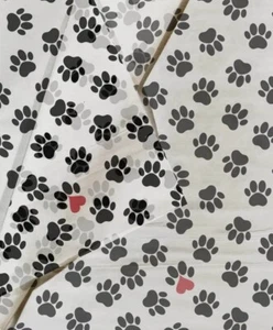 PAW PRINT with Heart Tissue Paper # 107 -- 10 Large Sheets - Picture 1 of 2