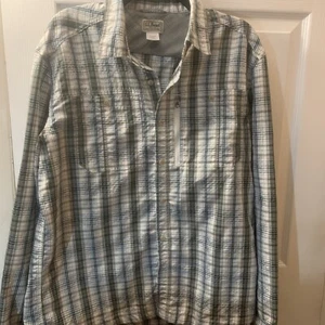 llbean L regular shirt plaid - Picture 1 of 8