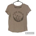 Maurices kurzärmliges Damen-T-Shirt ""Live Wild"" Mountain Größe Medium 