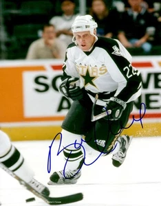 Signed  8x10 BRETT HULL Dallas Stars Photo - COA - Picture 1 of 1