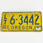 Vtg 70s 80s Oregon License Plate 1982 Tag 