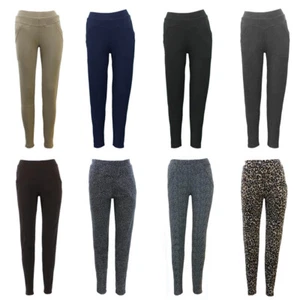 Women's Stretch Leggings Skinny Slim Pants w Pockets Casual Trousers - Picture 1 of 57
