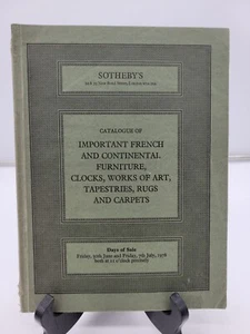 IMPORTANT FRENCH AND CONTINENTAL FURNITURE, CLOCKS, WORKS OF ART July 7th 1978  - Picture 1 of 7
