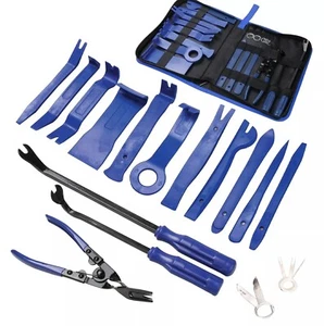 19Pz Trim Clip Strumento Rimozione Pinza Pry Set per Auto Tappezzeria Pannello Porta Interno - Foto 1 di 8