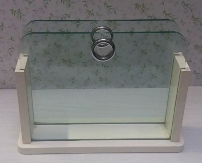  Portatovaglioli Bianco Biesse Metacrilato 80102 - Immagine 1 di 2