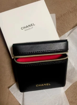 Chanel Beauty Vip Gift Makeup Case Jewelry Box Lipstick Box Black No Lipsticks