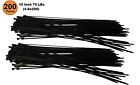 Niftyplaza 10 Inch Cable Ties - 200 Pack Heavy Duty 75 Lbs Nylon Wrap Zip Ties