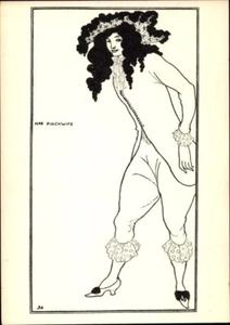 Aubrey BEARDSLEY “Mrs. Pinchwife” Woman in Trousers; Reproduction PC; Near Mint - Picture 1 of 2