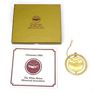 White House Historical Association 1984 Christmas Peace Ornament Box & Booklet - Picture 1 of 4