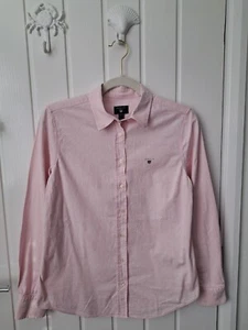 GANT Ladies Pink Polka Dot Spotty Blouse Shirt Long Sleeve UK 12 - Picture 1 of 9