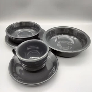 Fiesta 5 Stück Schiefergrau 7" SALATTELLER 5,5" Kleine Schüssel Teetasse & Untertasse Müslischale - Bild 1 von 19