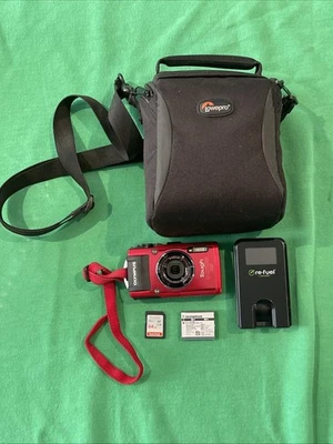 奥林巴斯 Stylus Tough TG-4 1600 万像素 F2.0 防水数码 WIFI 摄像头 红色 64 gb SD — 第 1/4 张图片