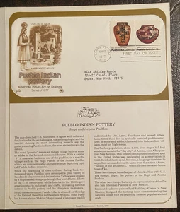 Postal Commemorative Society - 1977 Pueblo Indian Pottery - FDC - 2 - Picture 1 of 1