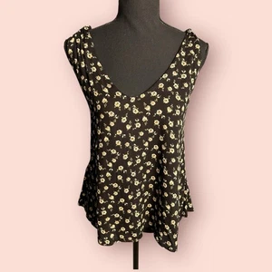 Camiseta sin mangas Sadie & Sage floral cami para mujer con correa anudada boho pequeña Cottagecore  - Imagen 1 de 4