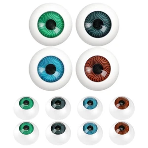  12pcs Realistic Plastic Halloween Eyeball Half Round Eyeball Doll Making Eyes - Picture 1 of 12
