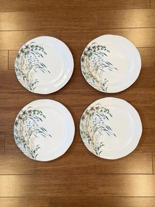 Anthropologie Printemps Dinner Plates Stoneware Wildflowers Set Of 4 - Picture 1 of 11