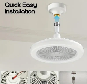 Moderne LED-Deckenventilator-Lampe Beleuchtung mit Fernbedienung - Bild 1 von 4