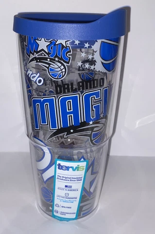 NEW NBA ORLANDO MAGIC TERVIS Insulated TUMBLER 24 Oz. All over Cup HOT & COLD Cover