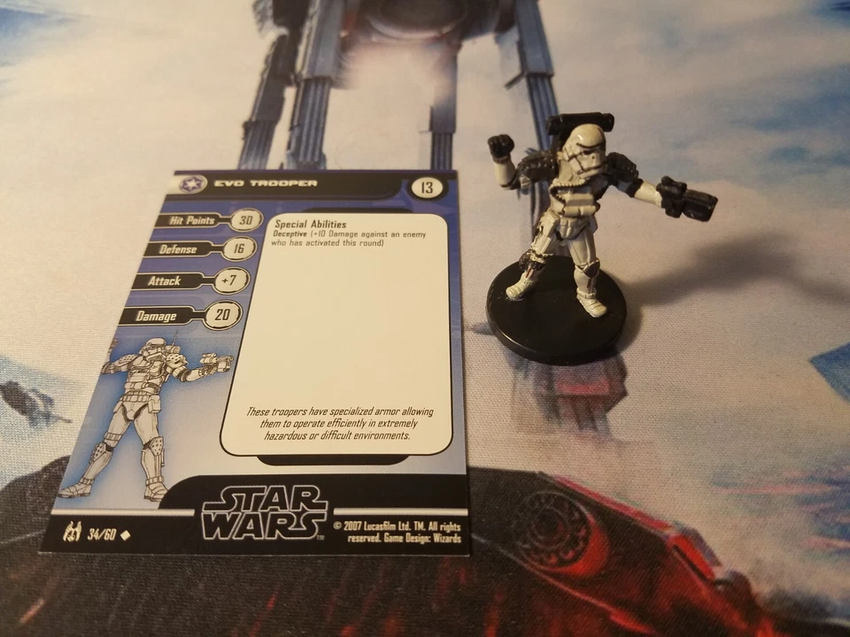 Star Wars Miniatures Force Unleashed 34 Evo Trooper - Image 1 of 1