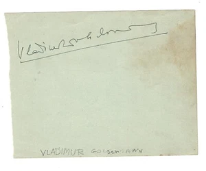 MUSIC FRENCH CONDUCTOR AUTOGRAPH VALDIMUR GOLSCHMANN - Picture 1 of 1