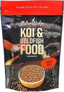 Blue Ridge Fish Food Mini & 3/16" Floating Koi & Goldfish Cool Rich Formula 2 LB - Picture 1 of 1