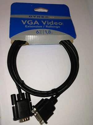 Dynex PC Monitor VGA Extension Cable - 6ft (1.8M)  - Image 1 of 3
