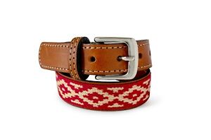 Kids Embroidered Belt Gaucho Polo Leather Argentinian Polo Belt Unisex