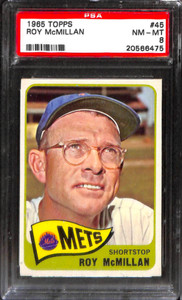 1965 TOPPS #45 ROY MCMILLAN PSA 8 20566475