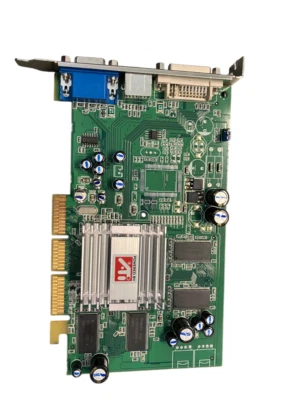 Scheda video Ati Radeon AGP 9200 128MB DDR DVI VGA TV OUT  V/D/VO TESTATA  - Immagine 1 di 2
