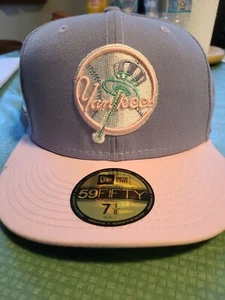 Yankee New Era Cap Lavender & Pink - Picture 1 of 5
