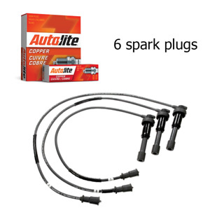 Wireset & Autolite Platinum Spark Plug for 02-05 Kia Sedona EX 3.5L V6  1756208